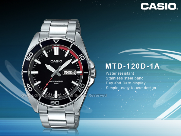 Casio hot sale mtd 120d