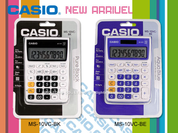 【出清】CASIO 計算機 國隆 MS-10VC 桌上小型計算機 MS-10VC-PK (淺粉)_亮麗新登場 - PChome 商店街